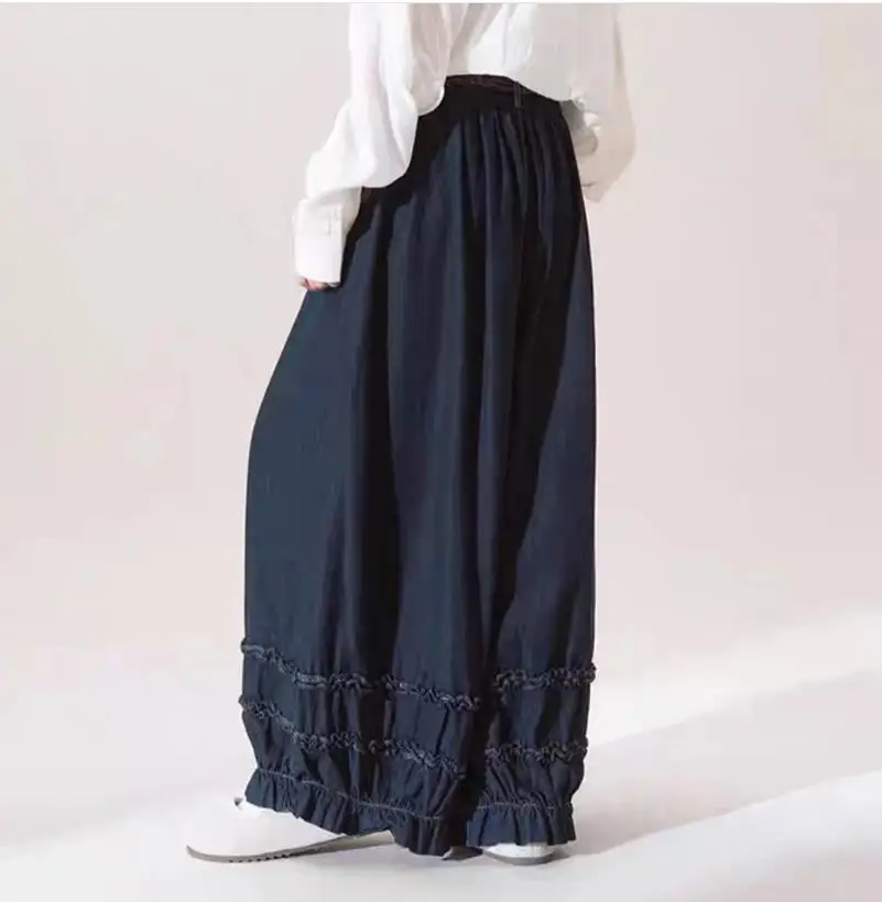 Women's plus Size Ruffle Flared Denim Jeans 5XL 6XL Fashion Cowboy Lantern Pants Sweet Wild Leg Trousers for plus Size Women
Women's plus Size Ruffle Flared Denim Jeans 5XL 6XL Fashion Cowboy Lantern Pants Sweet Wild Leg Trousers for plus Size Women
