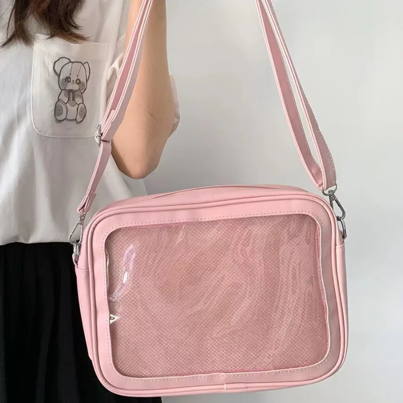 Pink Transparent Ita Bag, Kawaii Crossbody Purse with Adjustable Strap, Anime Display Shoulder Bag for Women
Pink Transparent Ita Bag, Kawaii Crossbody Purse with Adjustable Strap, Anime Display Shoulder Bag for Women