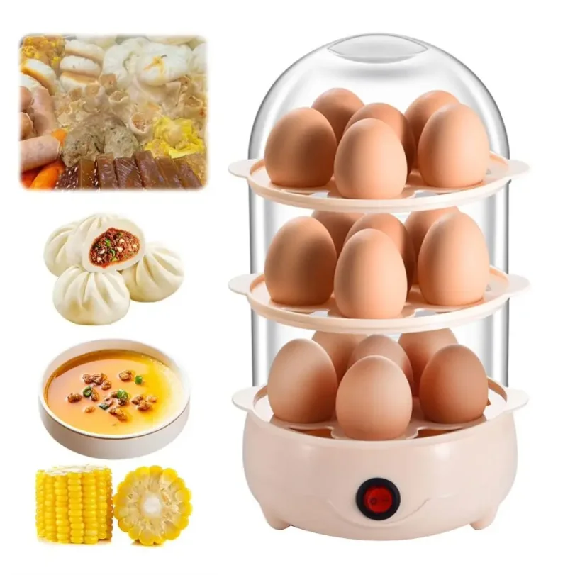 Automatic Power Off Egg Boiler Mini Multi-layer Breakfast Machine with Measuring Cup Egg Poacher for Home Dormitory
Automatic Power Off Egg Boiler Mini Multi-layer Breakfast Machine with Measuring Cup Egg Poacher for Home Dormitory