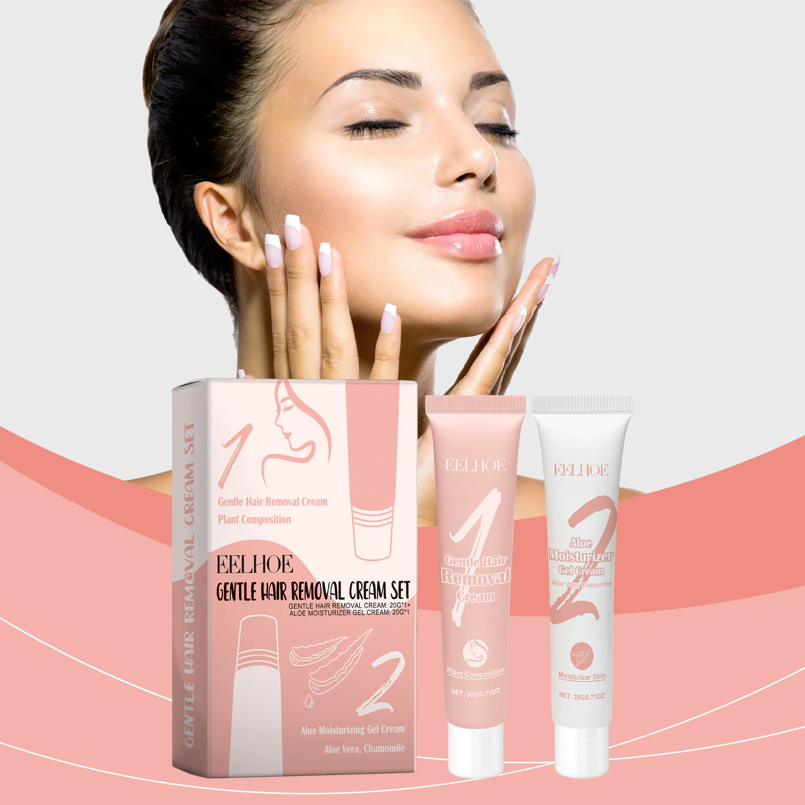 EELHOE Hair Removal Cream for Women - Painless Depilatory Cream with Aloe Vera for Face & Body Moisturizing & Soothing Skin Care
EELHOE Hair Removal Cream for Women - Painless Depilatory Cream with Aloe Vera for Face & Body Moisturizing & Soothing Skin Care
