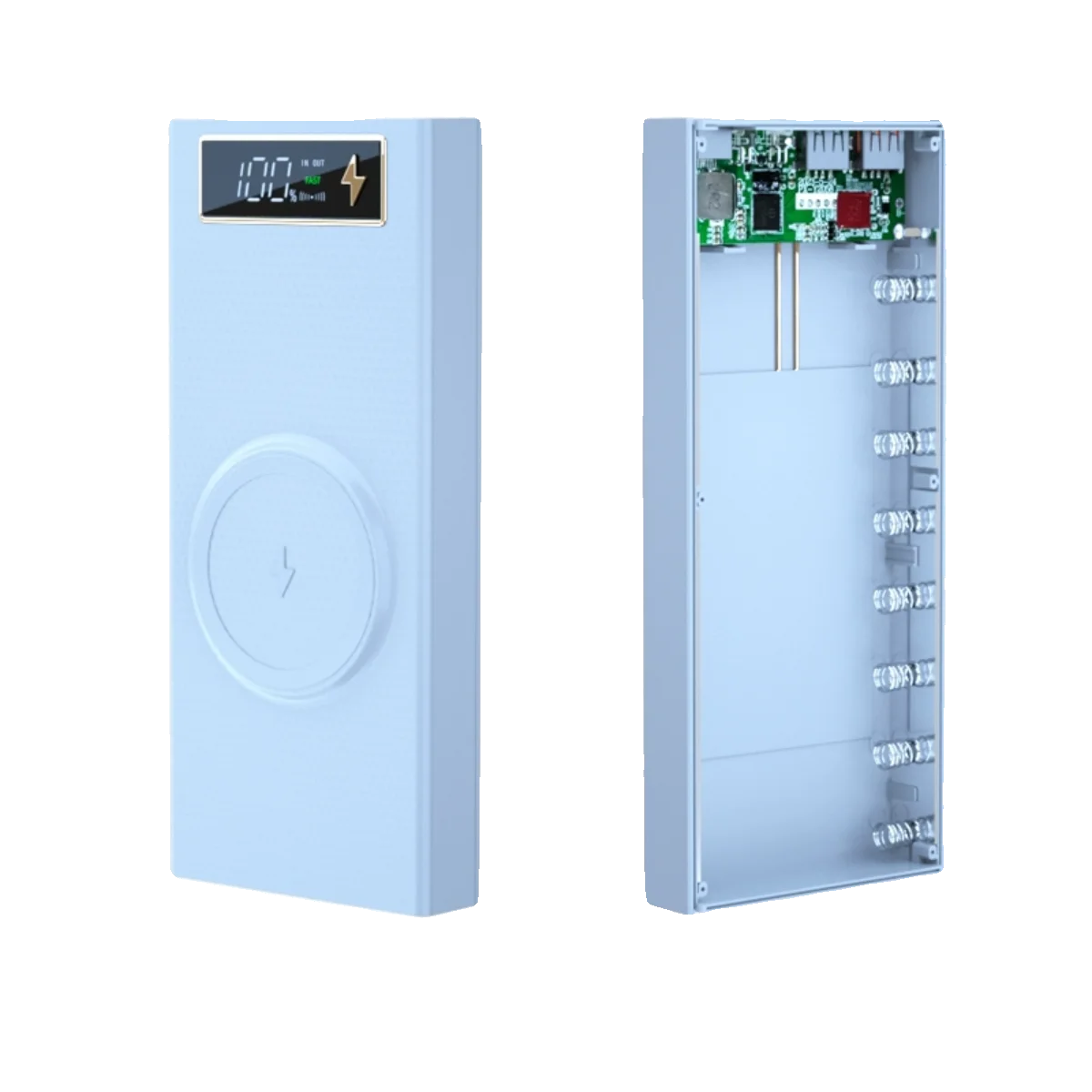 Removable 8-section solder-free power bank kit 18650 battery box mobile power supply shell wireless magnetic attraction
Removable 8-section solder-free power bank kit 18650 battery box mobile power supply shell wireless magnetic attraction