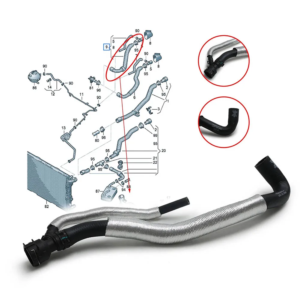 Engine Radiator Hose Coolant Pipe For Q3 For A5 2.0T 2011-2013 For Tiguan 2008-2016 5ND122157 Car Accessories
Engine Radiator Hose Coolant Pipe For Q3 For A5 2.0T 2011-2013 For Tiguan 2008-2016 5ND122157 Car Accessories
