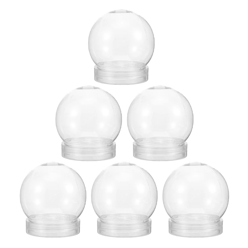 6pcs Plastic Globes DIY Crafts Clear Crafts Water Globes Making Empty Snow Globe for Christmas Decor Candy Bottle
6pcs Plastic Globes DIY Crafts Clear Crafts Water Globes Making Empty Snow Globe for Christmas Decor Candy Bottle