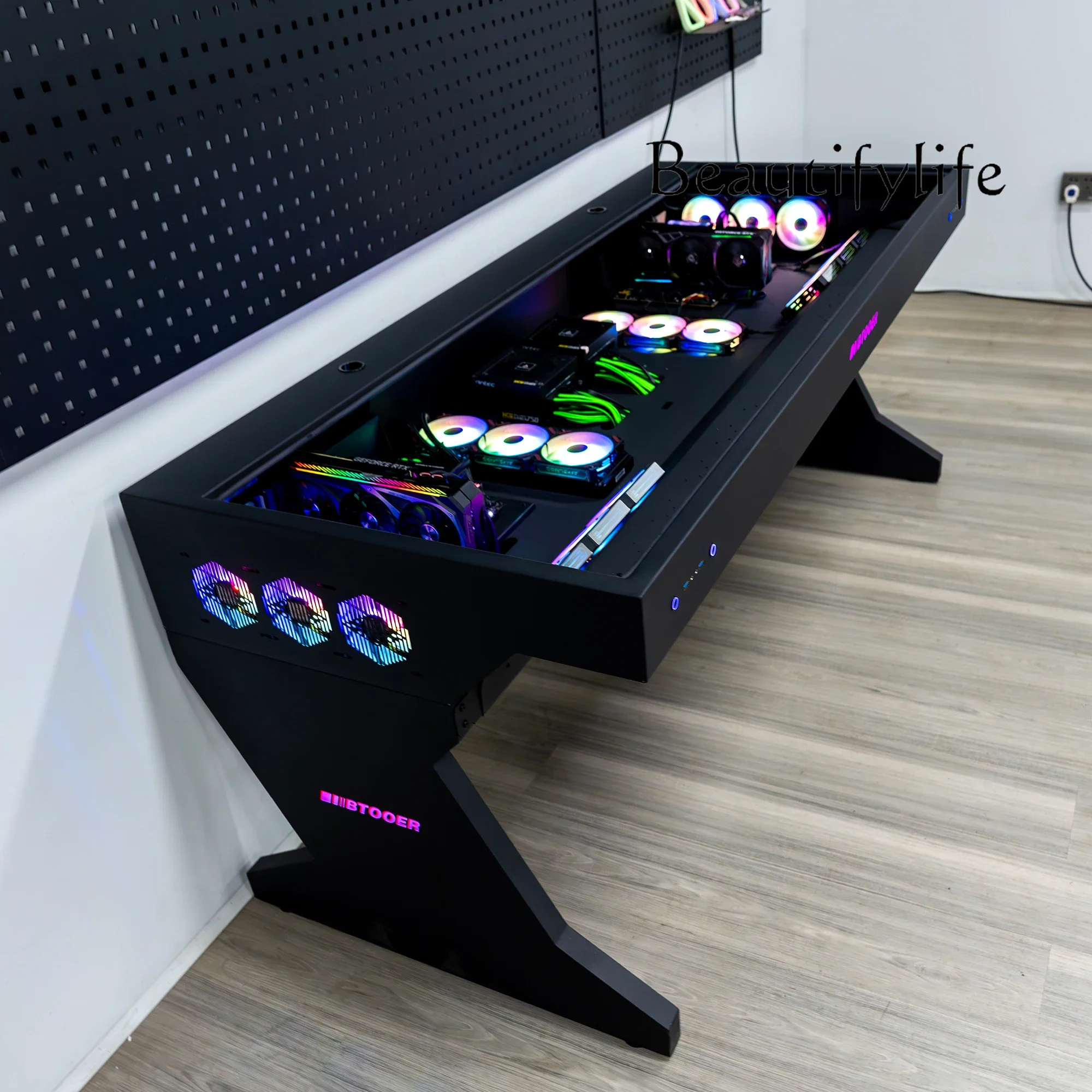 Компьютерный стол со встроенным корпусом, для установки двух систем, для двух человек, стильный большой корпус, игровой стол с водяным охлаждением
Компьютерный стол со встроенным корпусом, для установки двух систем, для двух человек, стильный большой корпус, игровой стол с водяным охлаждением