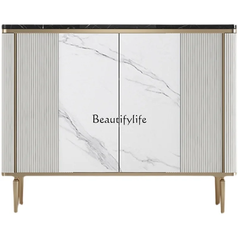 Modern light luxury door cabinet Italian rock slab simple living room storage shoe cabinet
Modern light luxury door cabinet Italian rock slab simple living room storage shoe cabinet