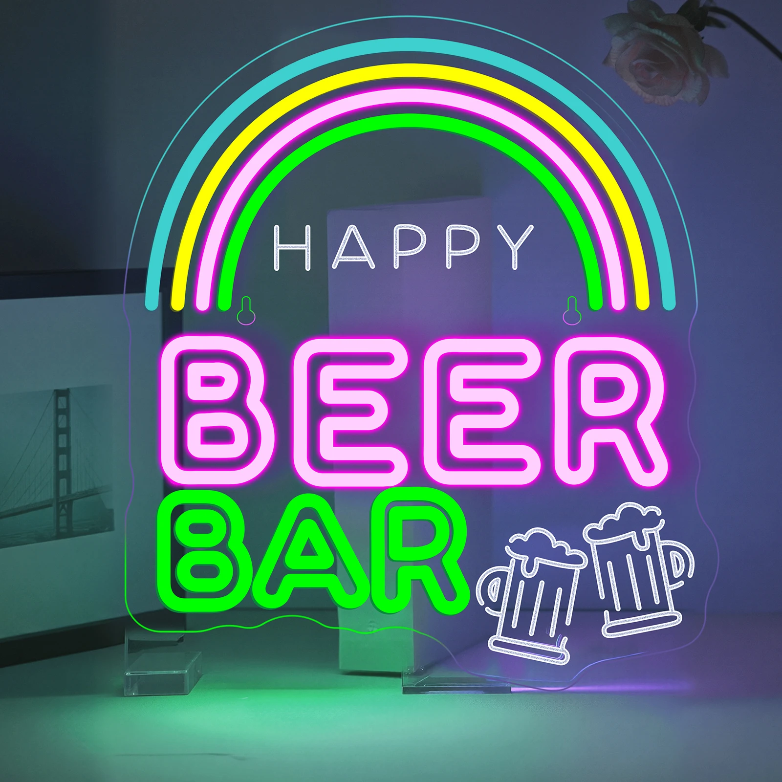 Happy Beer Bar Неоновая вывеска с питанием от USB, регулируемая яркость, светящаяся вывеска, настенный художественный декор для бара, паба, человека, пещеры, вечеринки, клуба
Happy Beer Bar Неоновая вывеска с питанием от USB, регулируемая яркость, светящаяся вывеска, настенный художественный декор для бара, паба, человека, пещеры, вечеринки, клуба