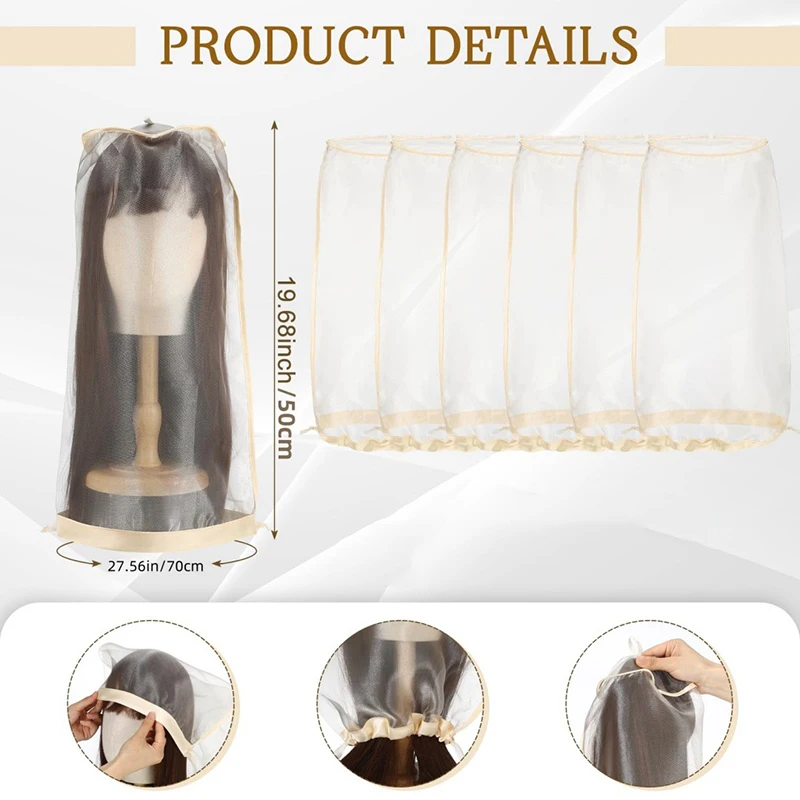 3Pcs Unisex Adult Wig Dust Bag Adjustable With Drawstring Portable Travel Organizer For Keeping Wig From Dirt Dust For Packaging
3Pcs Unisex Adult Wig Dust Bag Adjustable With Drawstring Portable Travel Organizer For Keeping Wig From Dirt Dust For Packaging