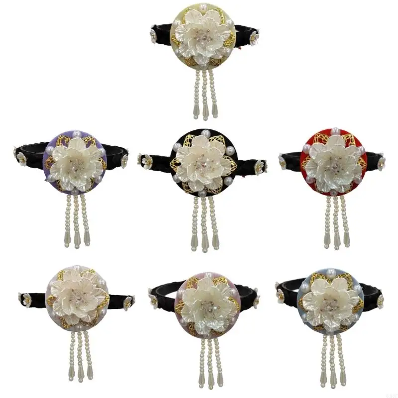 634c Hanbok Hair Hoop Традиционный аксессуар для волос с цветочным и жемчугом для женщин
634c Hanbok Hair Hoop Традиционный аксессуар для волос с цветочным и жемчугом для женщин