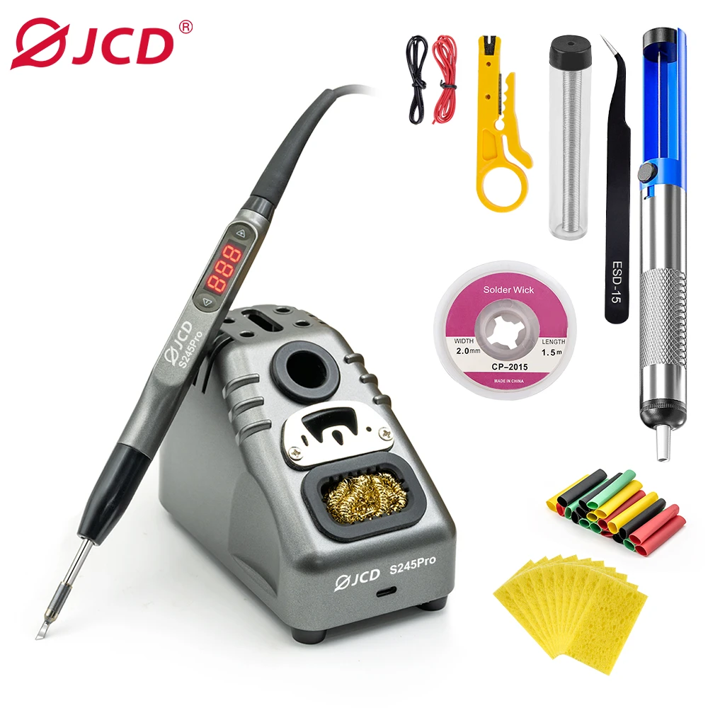 JCD 110W Soldering iron Soldering station Intelligent Digital display Adjustable High-efficiency 2S Fast Warm-up Soldering Tools
JCD 110W Soldering iron Soldering station Intelligent Digital display Adjustable High-efficiency 2S Fast Warm-up Soldering Tools