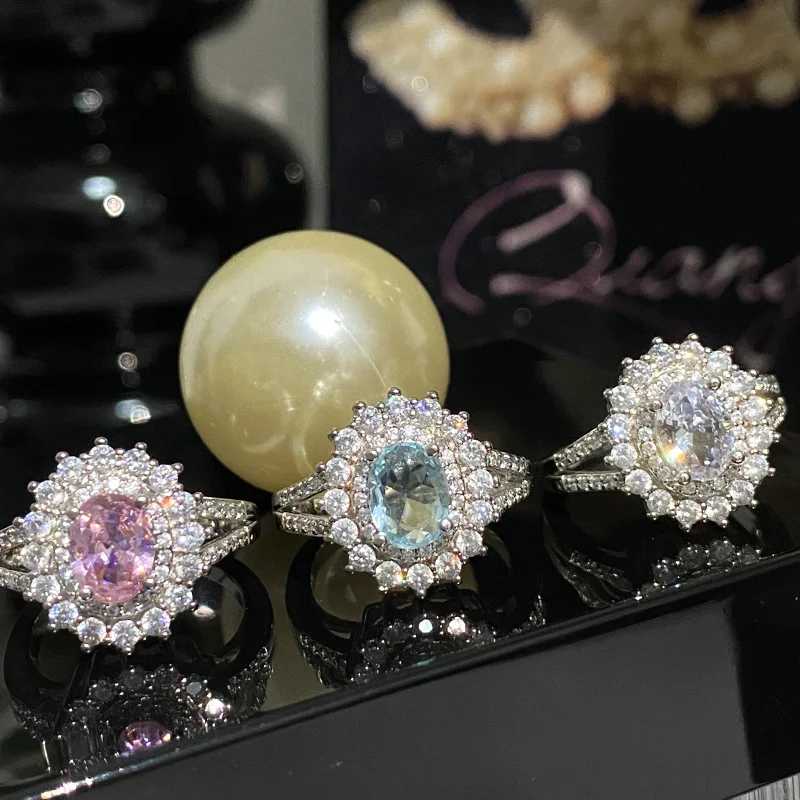 MDLFES Кольцо с аквамарином и подсолнухом в стиле муассани, светлое роскошное кольцо премиум-класса с бриллиантами и цветком курицы
MDLFES Кольцо с аквамарином и подсолнухом в стиле муассани, светлое роскошное кольцо премиум-класса с бриллиантами и цветком курицы