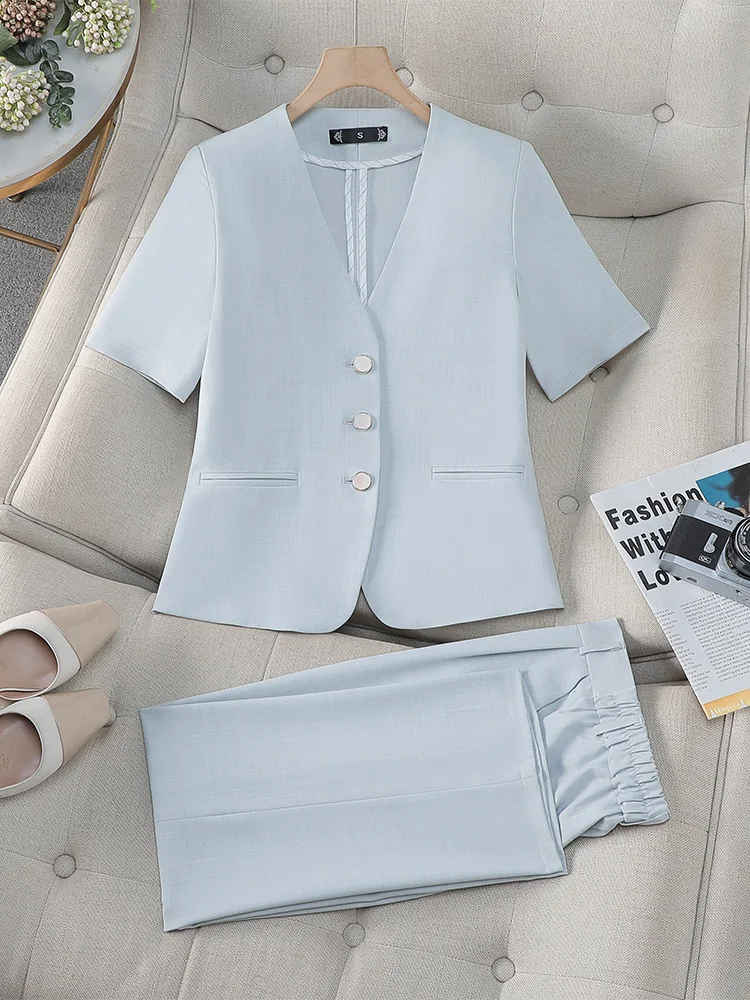 Faionable ort Sve Suit Set for Women Summer New Sle High End Profional Workwear Ele Personali Busin Oute...
Faionable ort Sve Suit Set for Women Summer New Sle High End Profional Workwear Ele Personali Busin Oute...