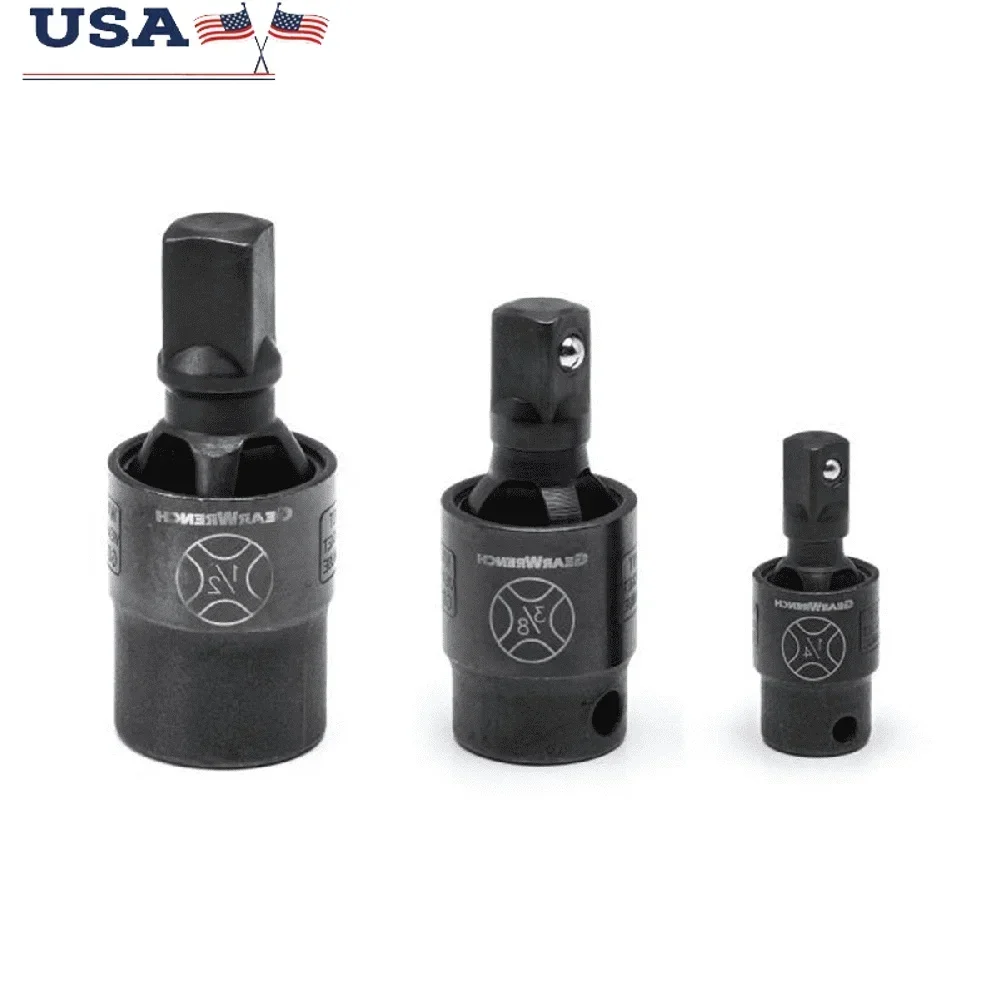 3PC 1/4 3/8 1/2 Drive X-Core Pinless Impact Socket Set 30 Degree Flex Joint 360 Degree Rotation Durable Heavy Duty Tool
3PC 1/4 3/8 1/2 Drive X-Core Pinless Impact Socket Set 30 Degree Flex Joint 360 Degree Rotation Durable Heavy Duty Tool