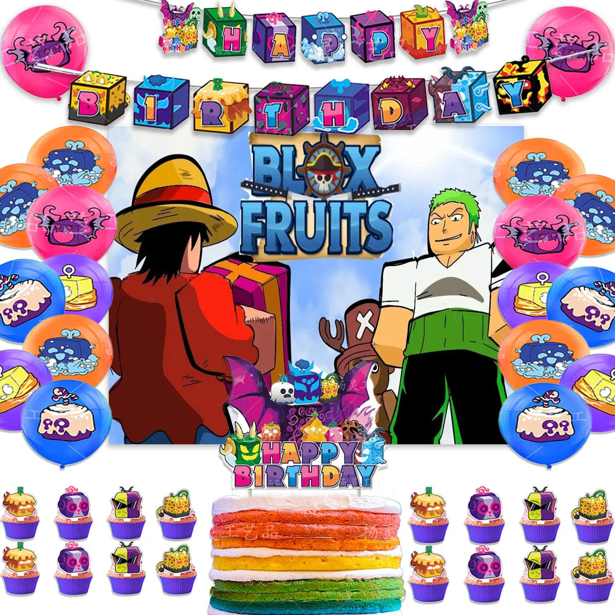 Blox Fruits Theme Birthday Party Supplies Decor Game Blox Fruits Balloon Banner Backdrop Cake Topper Banner Kids Baby Shower
Blox Fruits Theme Birthday Party Supplies Decor Game Blox Fruits Balloon Banner Backdrop Cake Topper Banner Kids Baby Shower
