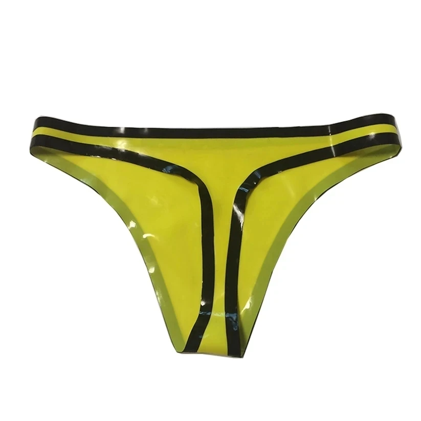 Sexy Natural Latex Women Briefs Yellow with black trim Rubber Shorts Custom Made Handmade Underwear
Sexy Natural Latex Women Briefs Yellow with black trim Rubber Shorts Custom Made Handmade Underwear