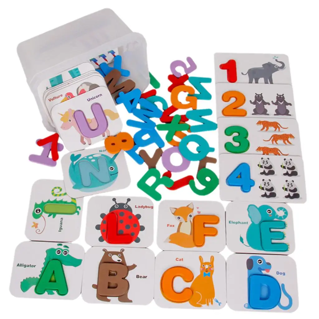 Wooden Alphabet Numbers Puzzle Montessori Letters Blocks for Preschool Kids
Wooden Alphabet Numbers Puzzle Montessori Letters Blocks for Preschool Kids