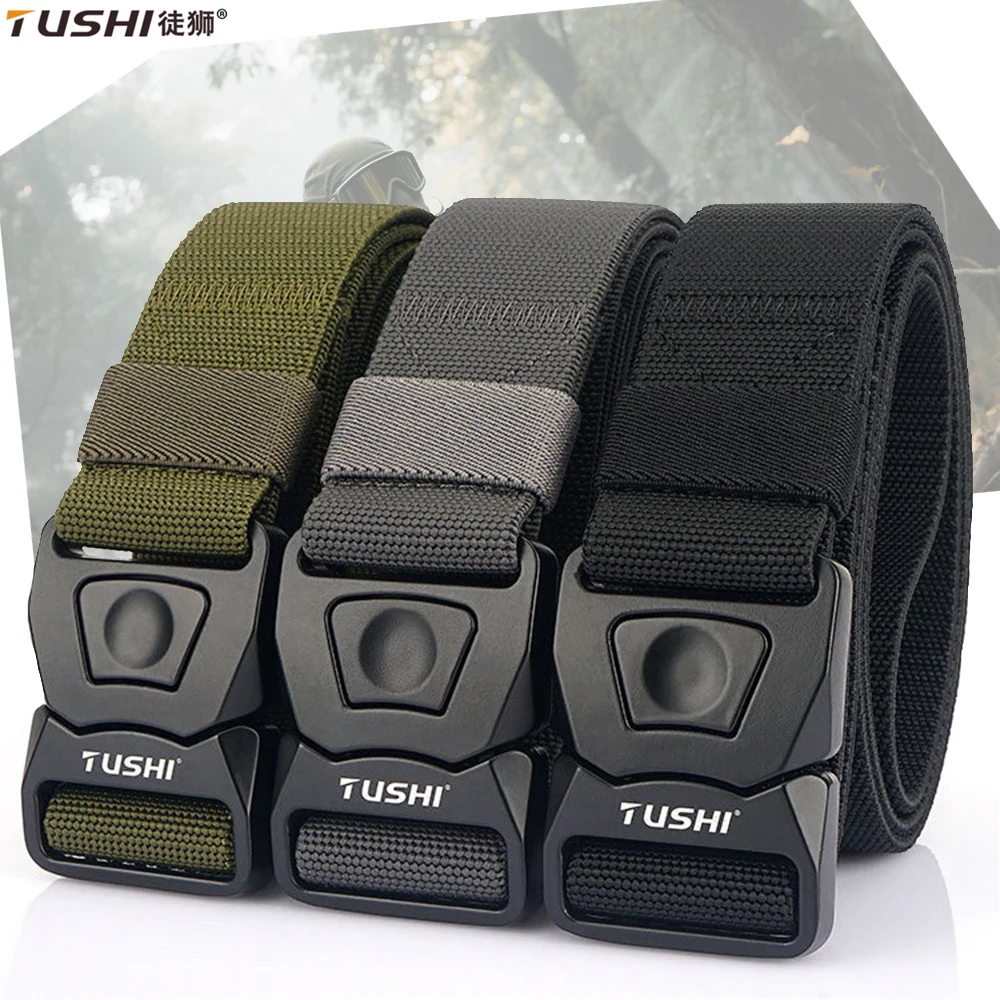 TUSHI New Type of Buckle Can Be Inserted Breathable Elastic Lightweight Military Quick Release Men's Belt Adjustable Canvas
TUSHI New Type of Buckle Can Be Inserted Breathable Elastic Lightweight Military Quick Release Men's Belt Adjustable Canvas