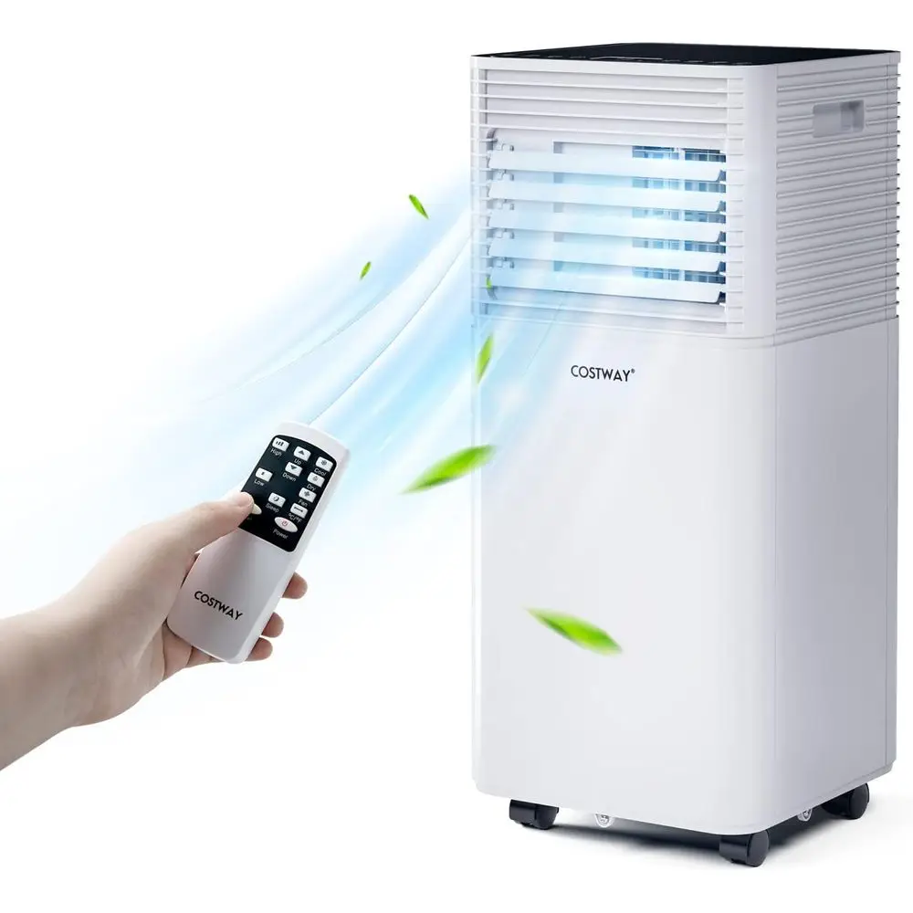Portable AC Unit for Rooms up to 350 sq ft, 10000 BTU Cooling, Remote, 24H Timer, Sleep Mode, Black
Portable AC Unit for Rooms up to 350 sq ft, 10000 BTU Cooling, Remote, 24H Timer, Sleep Mode, Black