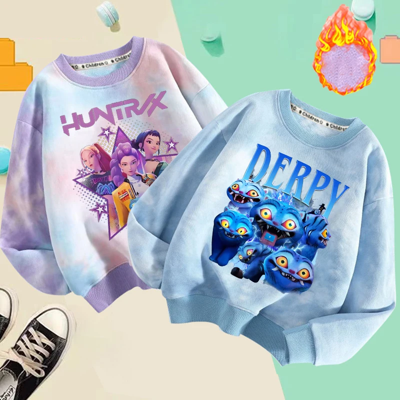 Новый детский свитшот K Pop Demon Huntersd, кавайная толстовка с мультяшным принтом, детские зимние утепленные теплые топы, зимняя одежда для девочек
Новый детский свитшот K Pop Demon Huntersd, кавайная толстовка с мультяшным принтом, детские зимние утепленные теплые топы, зимняя одежда для девочек