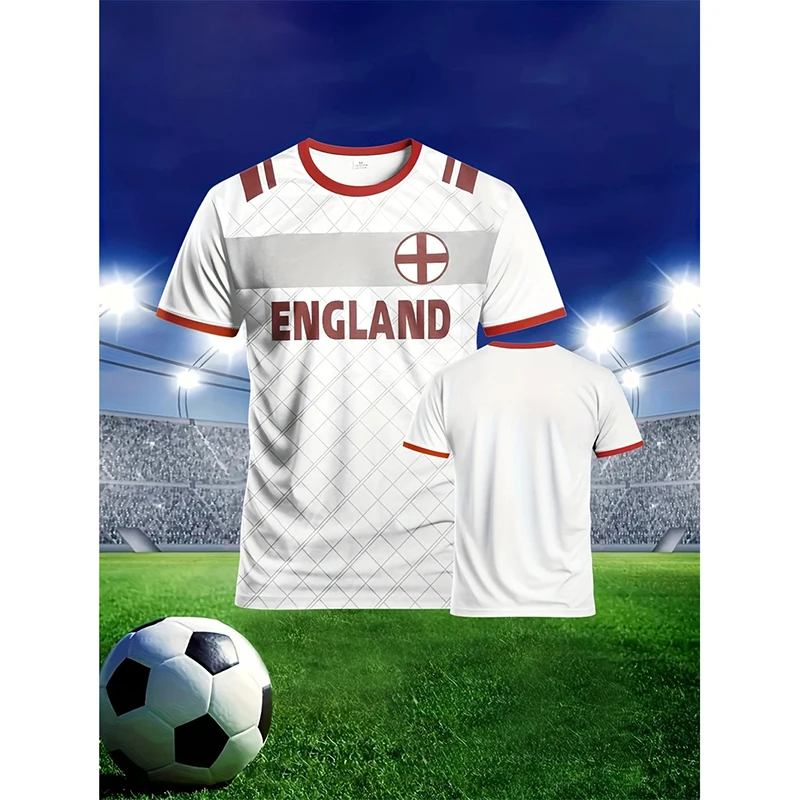 Summer England Flag Men Football T-shirt Graphic Casual Sports Short Sleeve T-Shirt Outdoor Fashion Tees Surfing Suit Beachwear
Summer England Flag Men Football T-shirt Graphic Casual Sports Short Sleeve T-Shirt Outdoor Fashion Tees Surfing Suit Beachwear