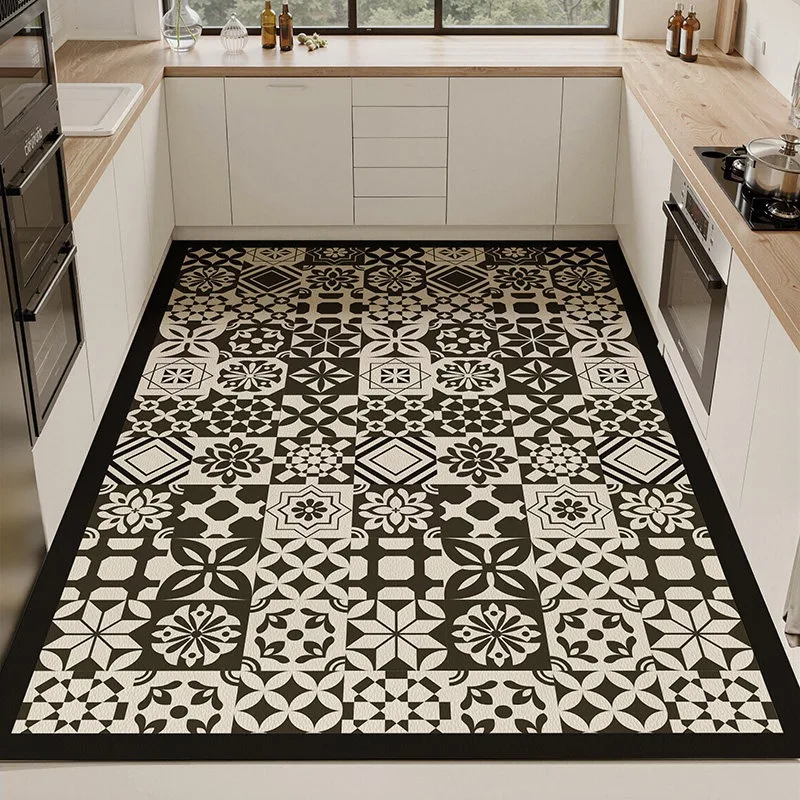 PVC Leather Kitchen Mat Anti-slip Waterproof Rug Vintage Print Kitchens Carpet Oil-proof Dirt-resistant Carpets Easy Clean Rugs
PVC Leather Kitchen Mat Anti-slip Waterproof Rug Vintage Print Kitchens Carpet Oil-proof Dirt-resistant Carpets Easy Clean Rugs