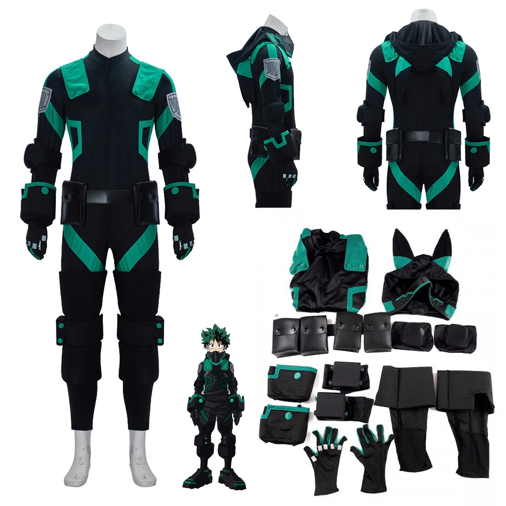Anime Heroes Mission Izuku Midoriya Deku Cosplay Costume Green Battle Suit Men's Halloween Deku Fancy Outifts
Anime Heroes Mission Izuku Midoriya Deku Cosplay Costume Green Battle Suit Men's Halloween Deku Fancy Outifts