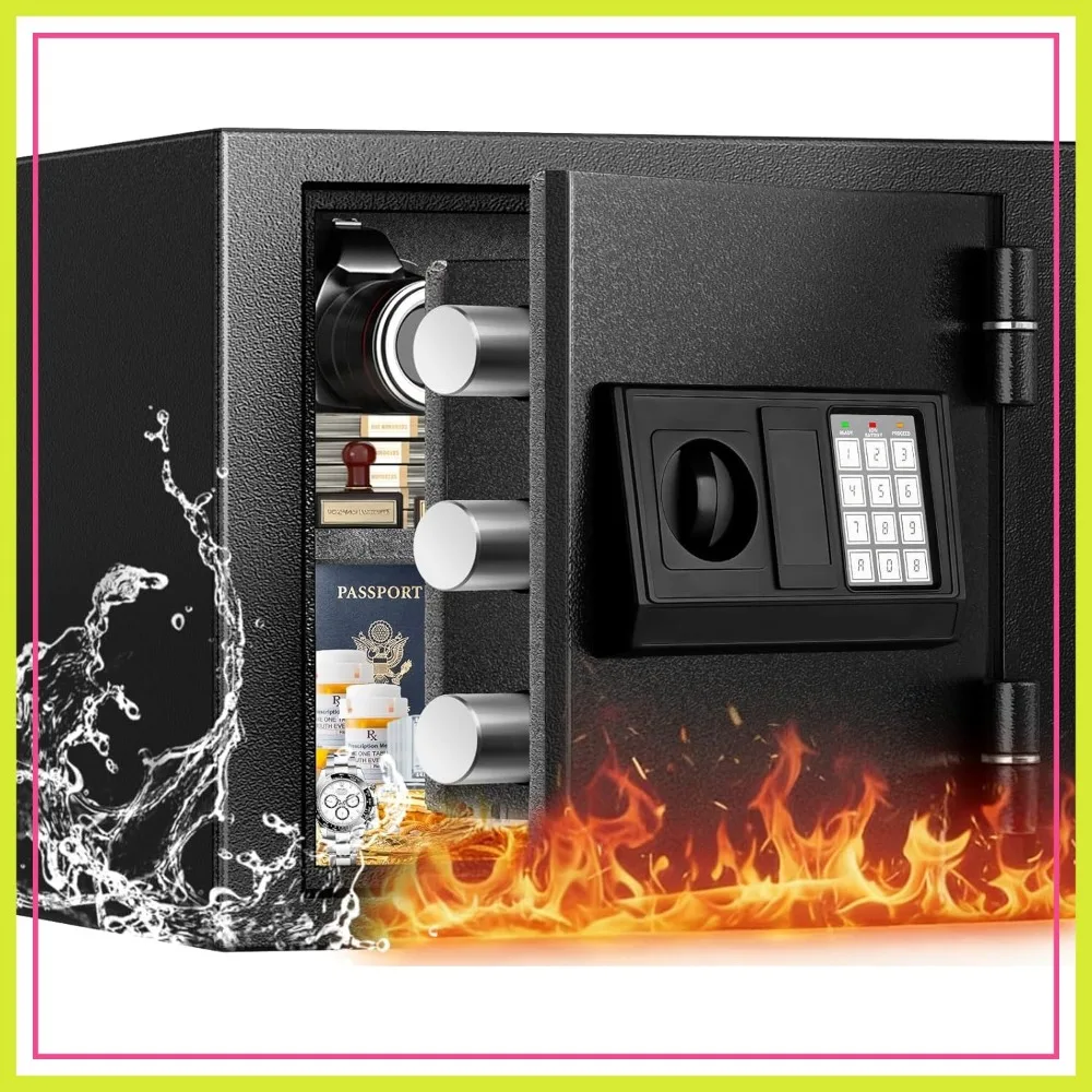 -Min 1700°F Fireproof Safe for Home, Cash & Wall Mount, Alarm & LED Light
-Min 1700°F Fireproof Safe for Home, Cash & Wall Mount, Alarm & LED Light