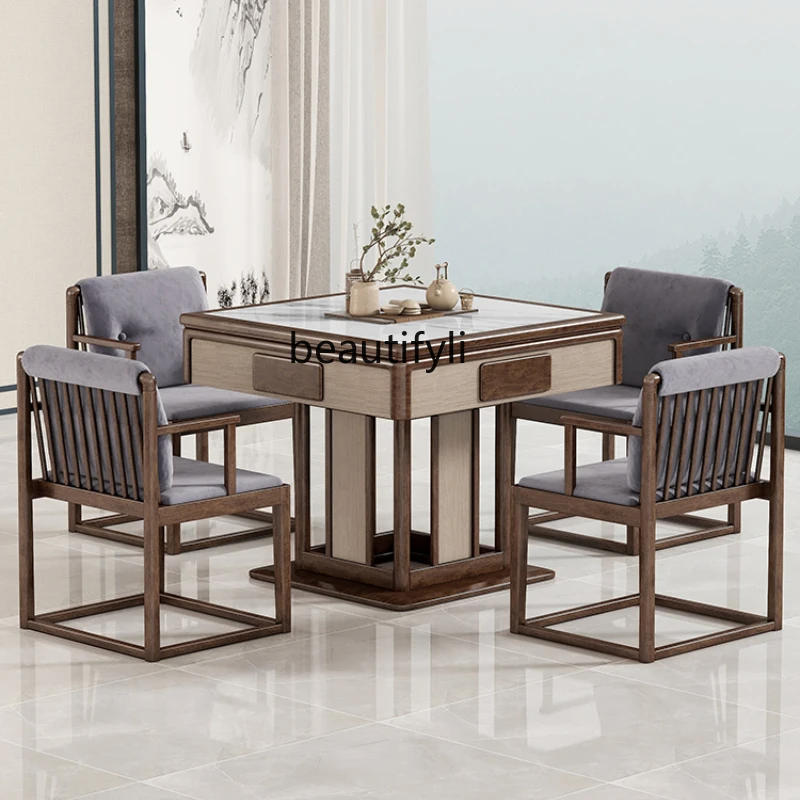 Chinese solid wood mahjong table table dual-purpose automatic household high-end bass mahjong machine
Chinese solid wood mahjong table table dual-purpose automatic household high-end bass mahjong machine