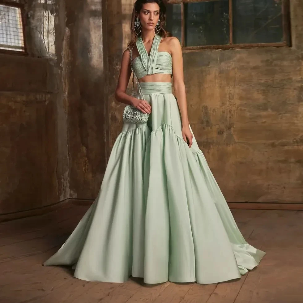 New Couture Mint Skirt for Women Zipper Closure Pleated Draped Long Party Skirts Maxi Customized
New Couture Mint Skirt for Women Zipper Closure Pleated Draped Long Party Skirts Maxi Customized