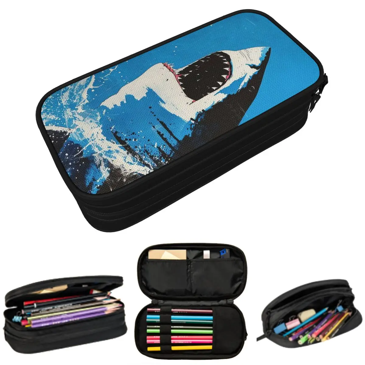 Ocean Animal Shark Print Pencil Case for Studen Gifts Pen Box Pencil Bag Stationery Supplies Pen Holder Bag
Ocean Animal Shark Print Pencil Case for Studen Gifts Pen Box Pencil Bag Stationery Supplies Pen Holder Bag