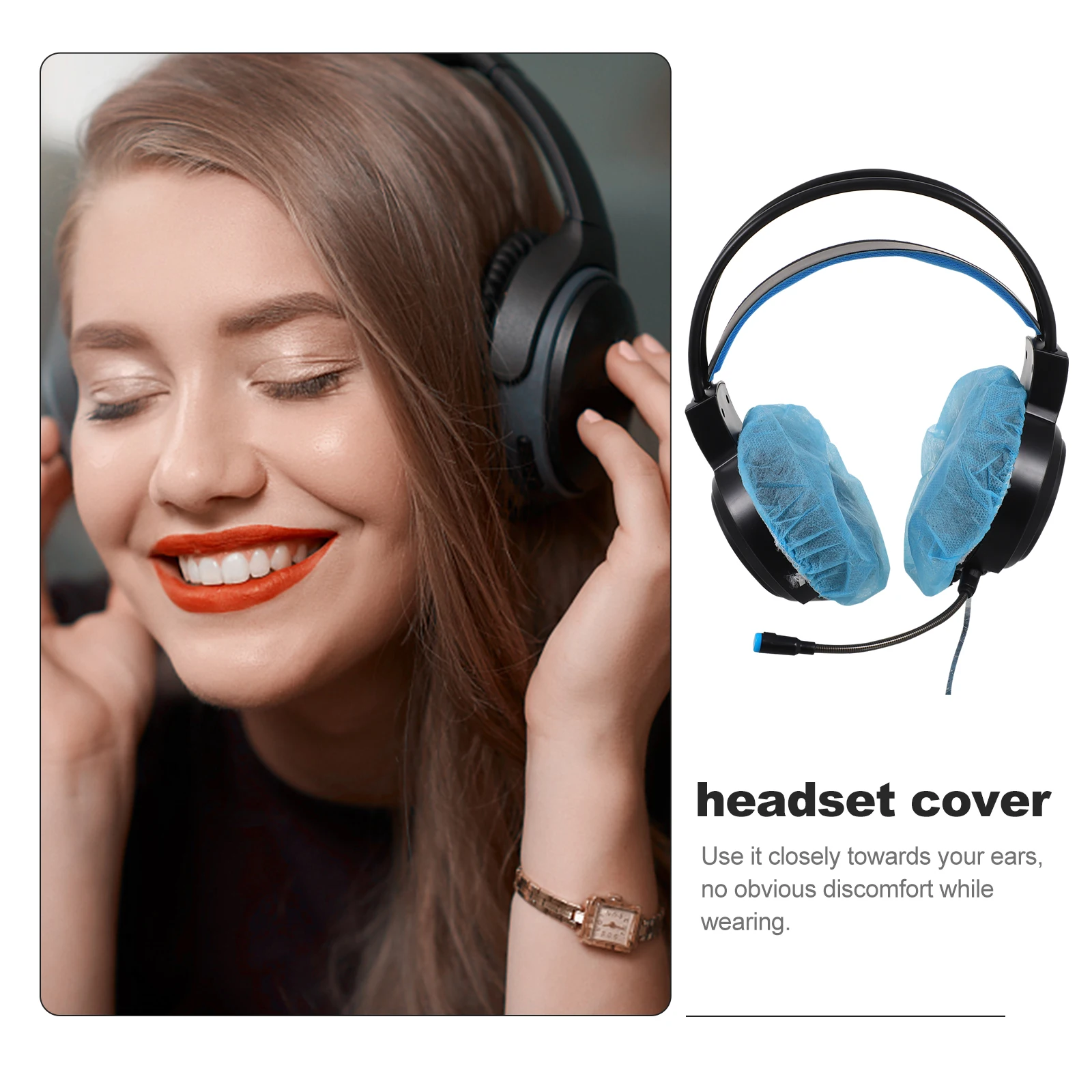 100 Pcs Headphone Cover Sweatproof Elastic Gaming Headset Earphones Sanitary Case Pouch Comfortable Fitness Gym Use 
100 Pcs Headphone Cover Sweatproof Elastic Gaming Headset Earphones Sanitary Case Pouch Comfortable Fitness Gym Use