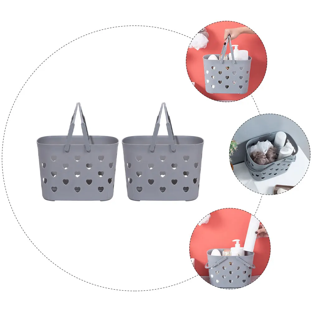 2Pcs Bathroom Storage Basket Grey Plastic H held Baskets for Home Shower Hollow Vegetable Fruit ganizing Container Toy Holder
2Pcs Bathroom Storage Basket Grey Plastic H held Baskets for Home Shower Hollow Vegetable Fruit ganizing Container Toy Holder
