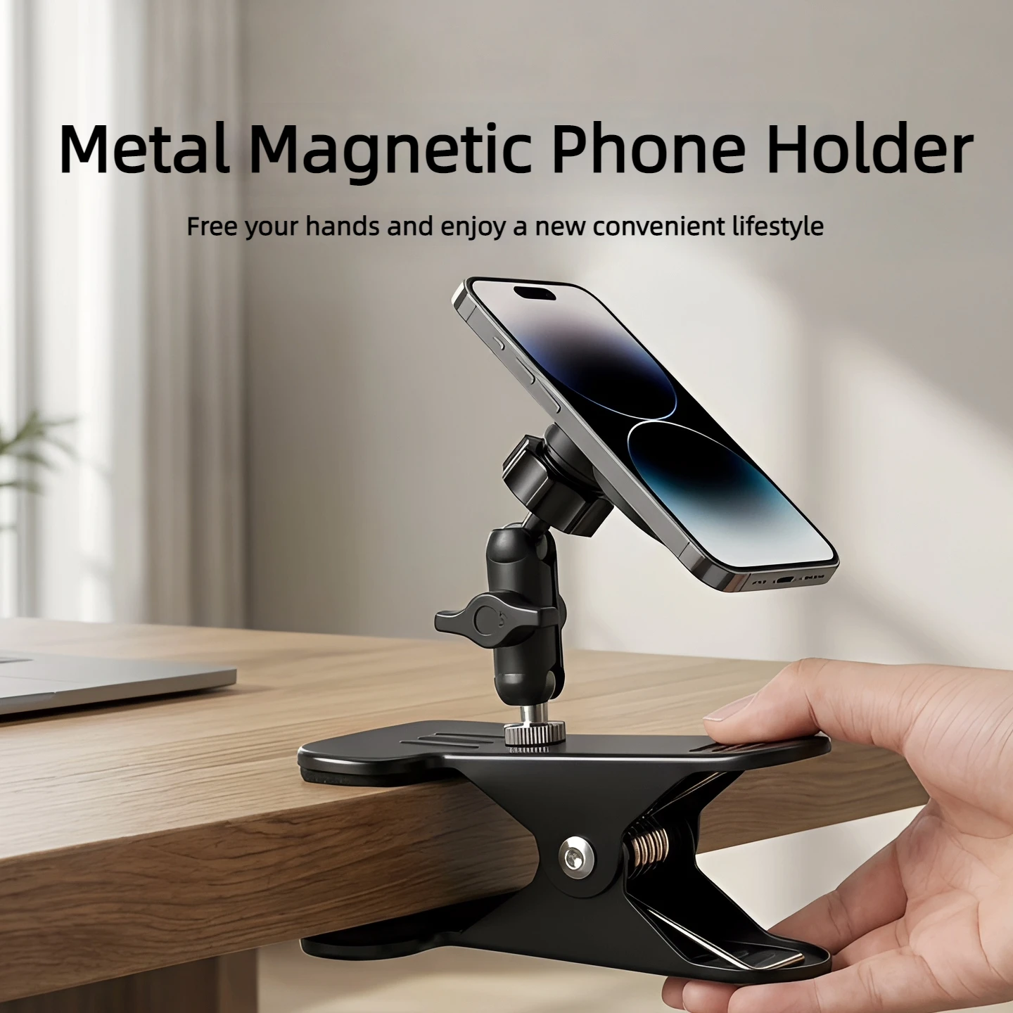 Metal Clamp Magnetic Phone Stand Magsafe Compatible Desktop Holder for Gym Outdoor Fishing Studio Desk Mount Bracket
Metal Clamp Magnetic Phone Stand Magsafe Compatible Desktop Holder for Gym Outdoor Fishing Studio Desk Mount Bracket