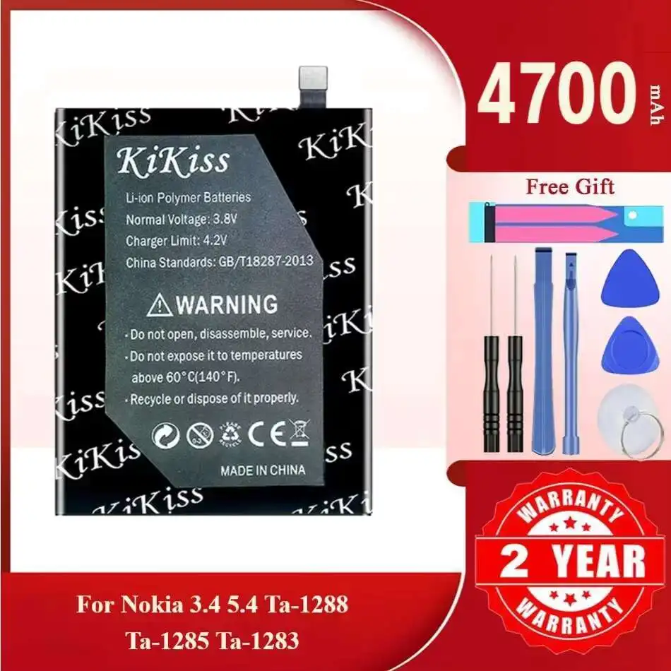 HQ430 Battery for Nokia 3.4 5.4 TA-1288 TA-1285 TA-1283 TA-1333 TA-1340 TA-1337 TA-1328 TA-1325
HQ430 Battery for Nokia 3.4 5.4 TA-1288 TA-1285 TA-1283 TA-1333 TA-1340 TA-1337 TA-1328 TA-1325