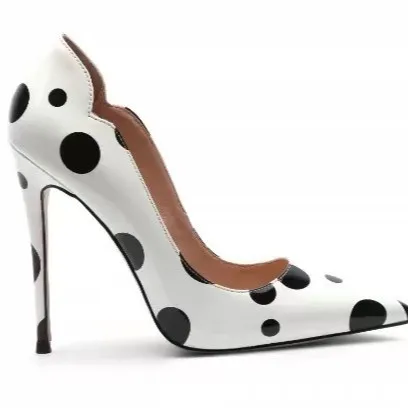 New White Dot High Heels 12CM Thin Heel Light Women Shoes Leather Single Shoes
New White Dot High Heels 12CM Thin Heel Light Women Shoes Leather Single Shoes