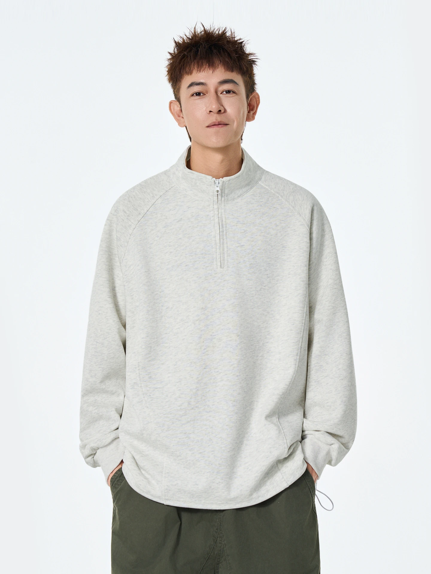 Trendy American Pure Color Hoodie Sweatirt Men's Autumn Loose Casual Top f Zipper Stand Collar Couple's Streetwear
Trendy American Pure Color Hoodie Sweatirt Men's Autumn Loose Casual Top f Zipper Stand Collar Couple's Streetwear