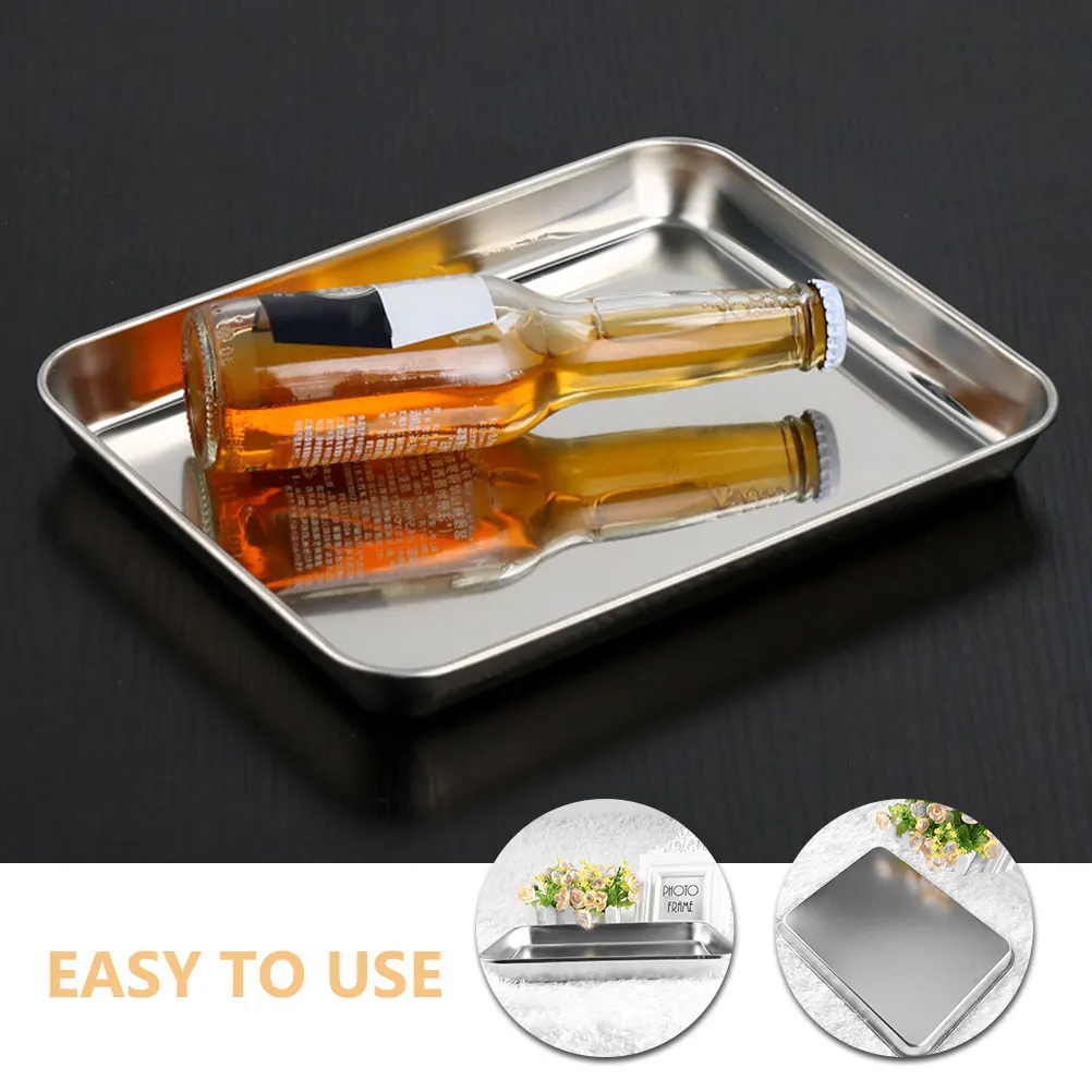 Thickened Stainless Steel Tray 31x24x25cm Food Plate Snack Pastry Serving Tray Roast Meat Plate Fruit Dinner Metal Storage Rack
Thickened Stainless Steel Tray 31x24x25cm Food Plate Snack Pastry Serving Tray Roast Meat Plate Fruit Dinner Metal Storage Rack