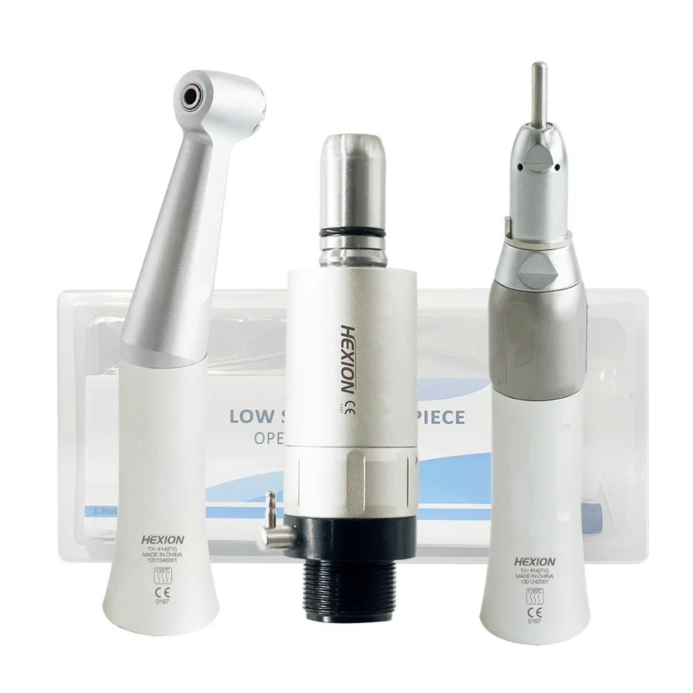 HEXION 3Pcs/Kit Low Speed Handpiece Kits, E-generator micromotor,Key Contra Angle, External Water Spray, 2 Holes 4Holes
HEXION 3Pcs/Kit Low Speed Handpiece Kits, E-generator micromotor,Key Contra Angle, External Water Spray, 2 Holes 4Holes