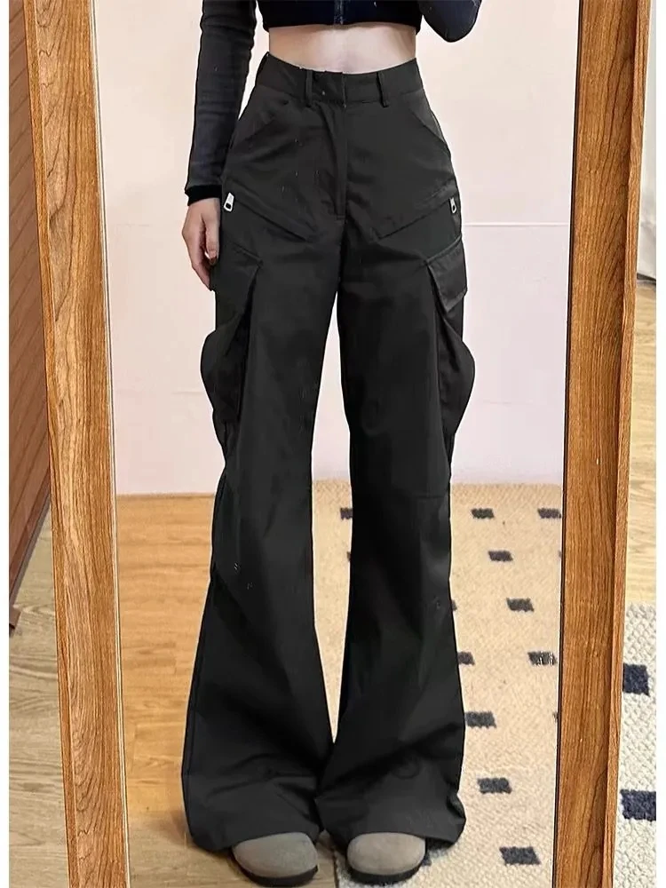 Korean Cargo Pants for Women Hiah Waist Pockets Casual Fashion Trousers 2025 New Bottoms High Waist Black Vintage Pantalon Femme
Korean Cargo Pants for Women Hiah Waist Pockets Casual Fashion Trousers 2025 New Bottoms High Waist Black Vintage Pantalon Femme