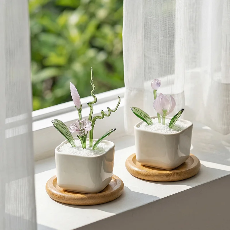 Nordic Ins Simulation Glass Bouquet Ornaments Living Room Bedroom Porch Tabletop Potted Plants Handicrafts Mother's Day Gifts
Nordic Ins Simulation Glass Bouquet Ornaments Living Room Bedroom Porch Tabletop Potted Plants Handicrafts Mother's Day Gifts