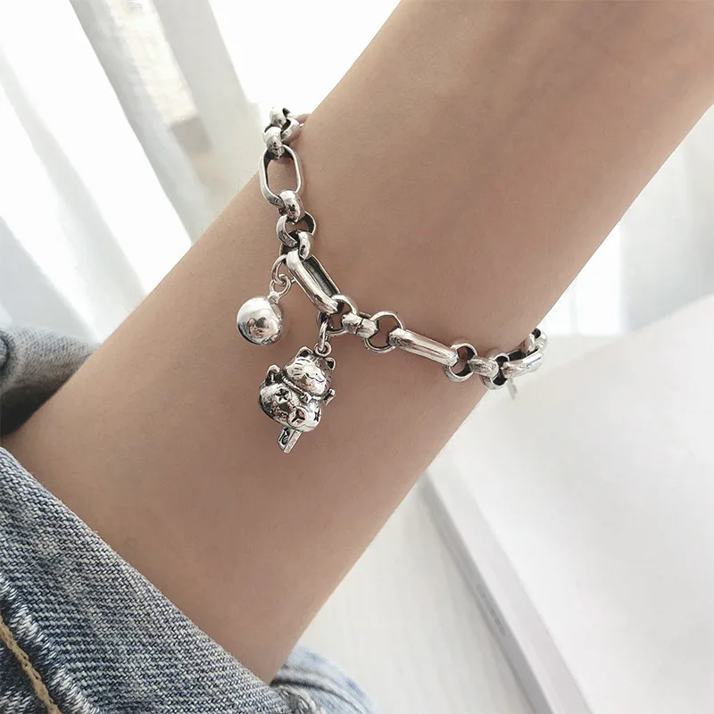 New Arrival 925 Sterling Silver Lovely Little Cat Animal Ladies Bracelets Jewelry Short Cross Chain For Women Gifts Dropshipping
New Arrival 925 Sterling Silver Lovely Little Cat Animal Ladies Bracelets Jewelry Short Cross Chain For Women Gifts Dropshipping