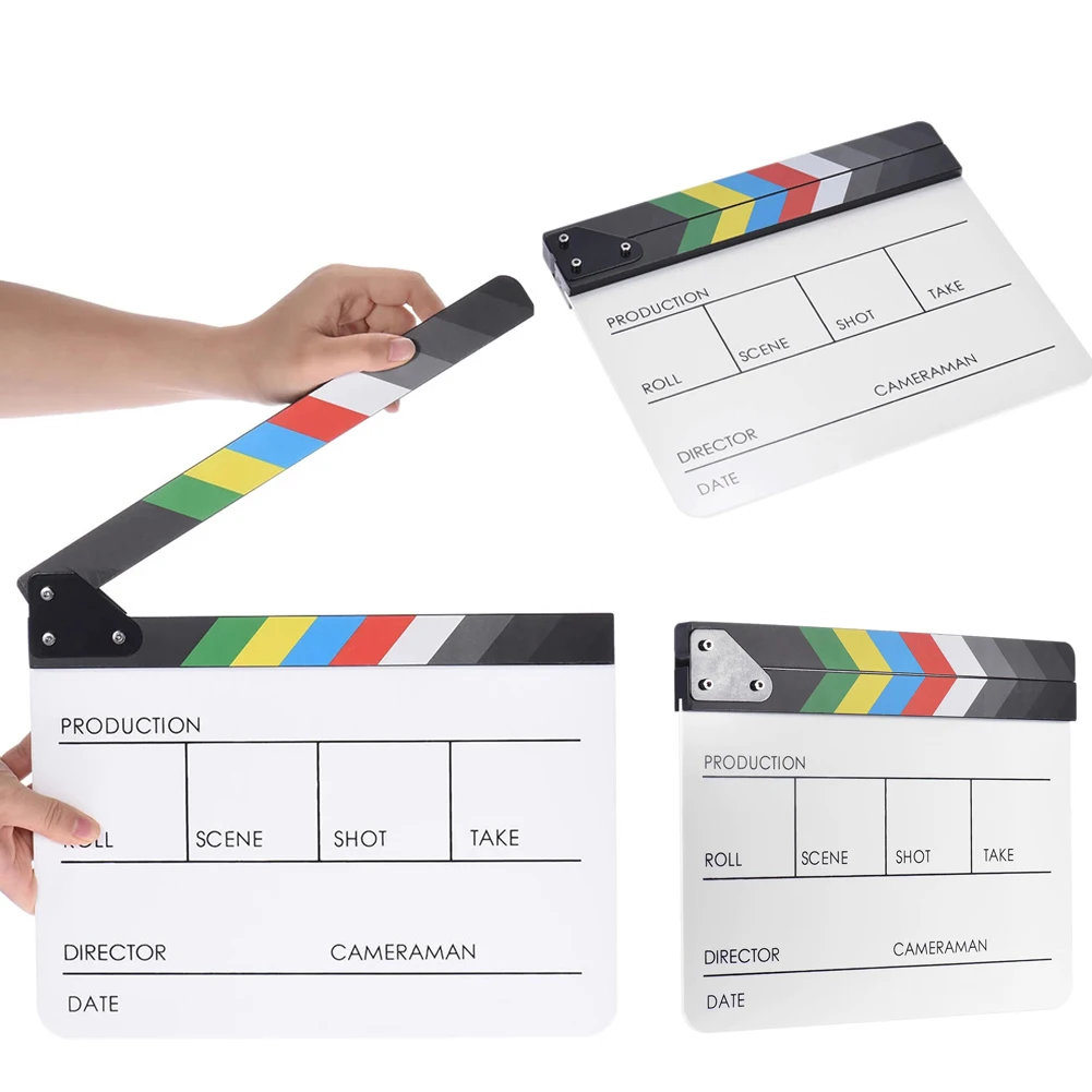 Acrylic Colorful Clapperboard Clapper Board Delicate Texture Colorful Director Video Scene Clapperboard Movie Film Clapper
Acrylic Colorful Clapperboard Clapper Board Delicate Texture Colorful Director Video Scene Clapperboard Movie Film Clapper