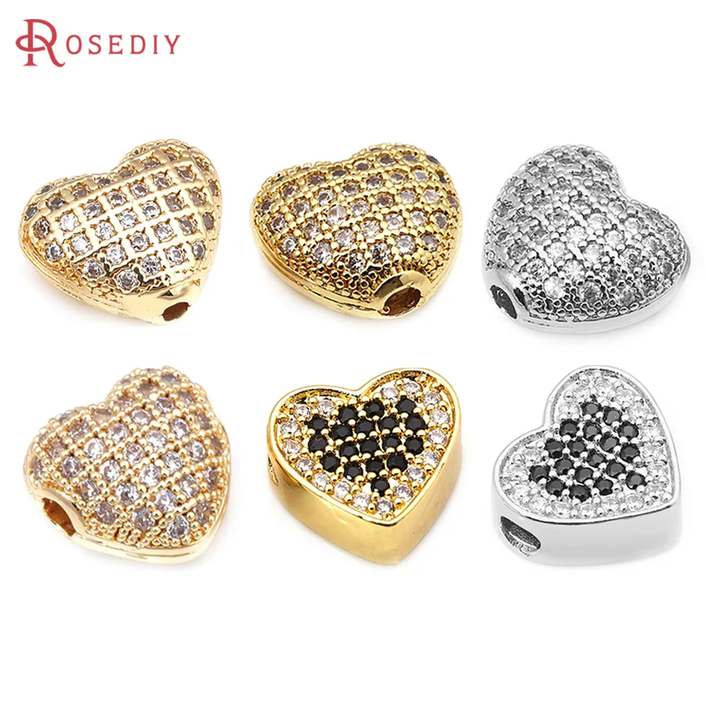 18K Gold Color Brass Zircon Heart Spacer Beads Bracelets Beads Jewelry Diy Accessories Making
18K Gold Color Brass Zircon Heart Spacer Beads Bracelets Beads Jewelry Diy Accessories Making
