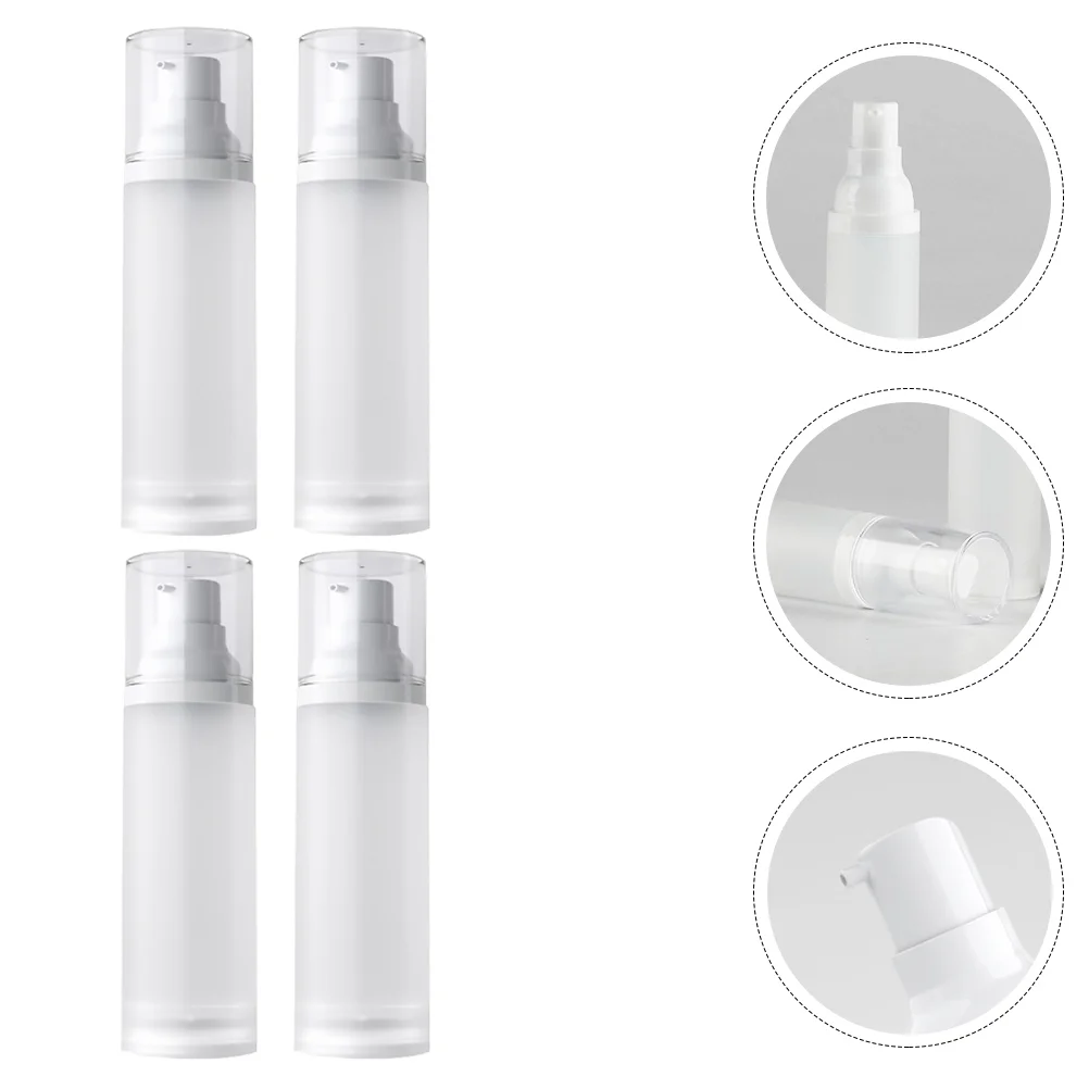 4 Pcs Frosted Plastic Vacuum Bottles Airless Pump Dispenser Travel Containers for Foundation Serums Creams Hand
4 Pcs Frosted Plastic Vacuum Bottles Airless Pump Dispenser Travel Containers for Foundation Serums Creams Hand