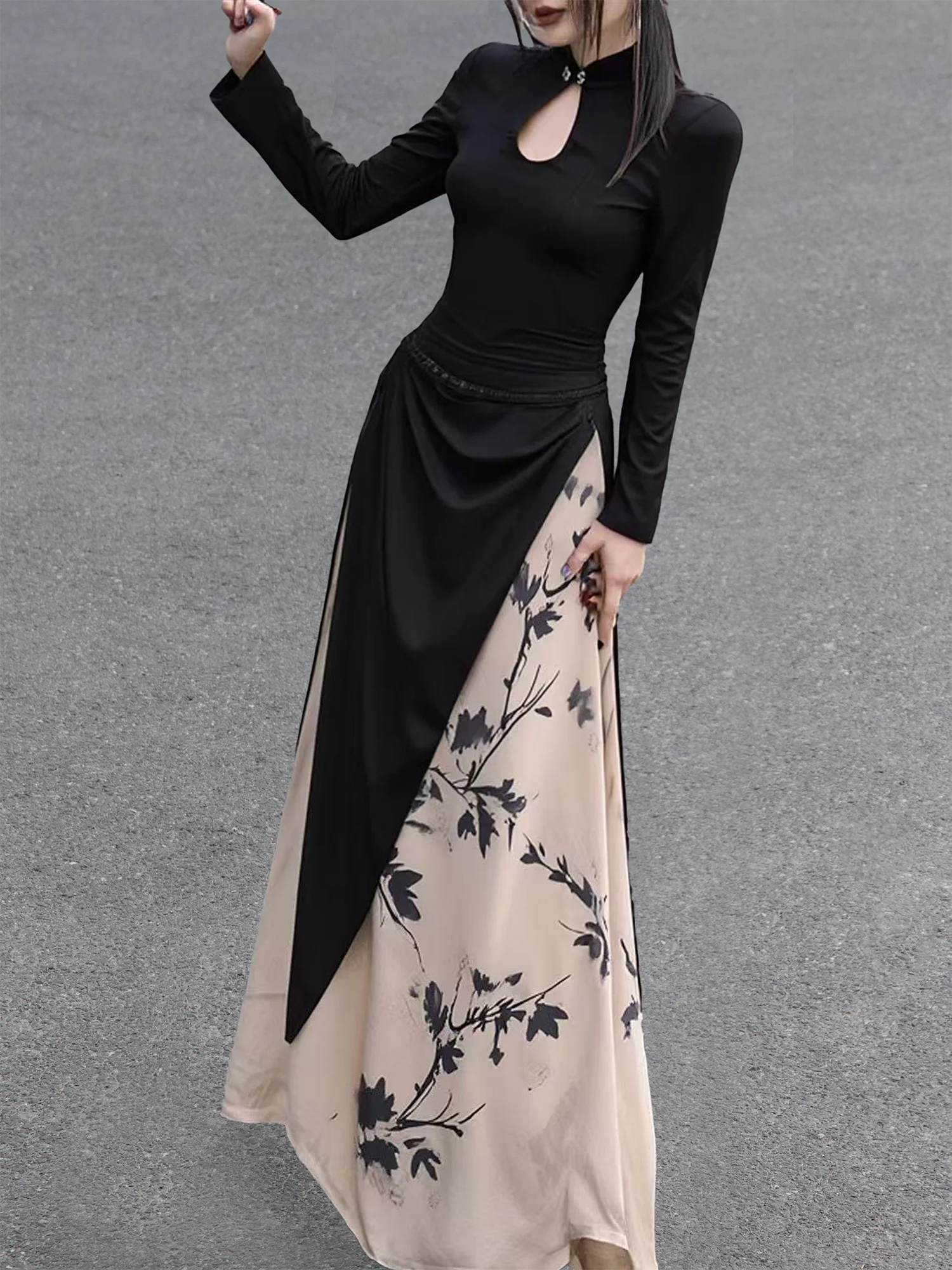 Элегантное длинное ципао с цветочным принтом и вырезом в форме капли, винтажное, для повседневной носки, традиционное китайское платье
Элегантное длинное ципао с цветочным принтом и вырезом в форме капли, винтажное, для повседневной носки, традиционное китайское платье