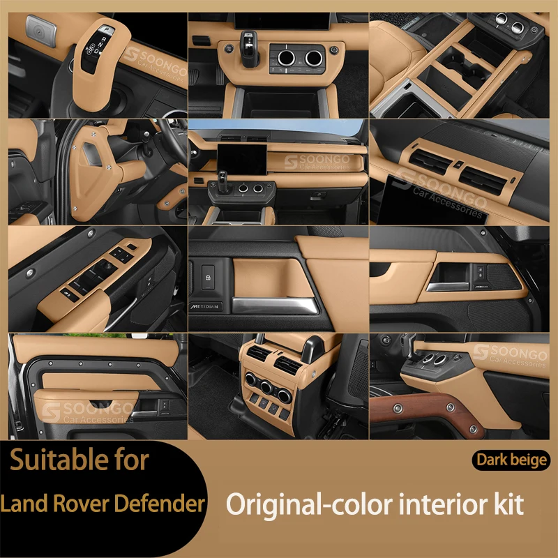 Для Land Rover Defender 90 110 130 2020-2026: Комплекты аксессуаров для интерьера автомобиля — накладки на панель переключения передач и дверные ручки
Для Land Rover Defender 90 110 130 2020-2026: Комплекты аксессуаров для интерьера автомобиля — накладки на панель переключения передач и дверные ручки
