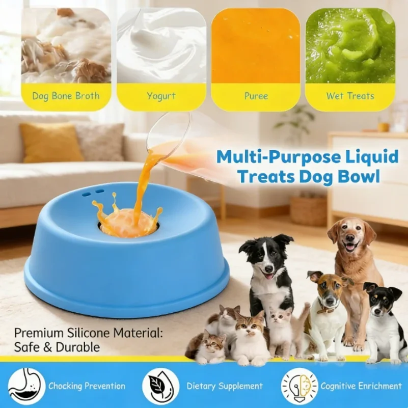 Anti-Choking No Spill Dog Bowl - Slow Feeder with Rolling Ball for Bone Broth, Yogurt, Liquid Treats - Non-Slip Pet Lick Bowl
Anti-Choking No Spill Dog Bowl - Slow Feeder with Rolling Ball for Bone Broth, Yogurt, Liquid Treats - Non-Slip Pet Lick Bowl