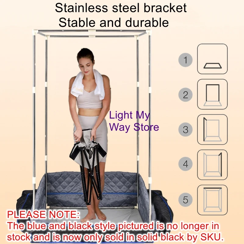 Home stand model portable full-body sauna room fumigator sweatshop steam sauna box
Home stand model portable full-body sauna room fumigator sweatshop steam sauna box