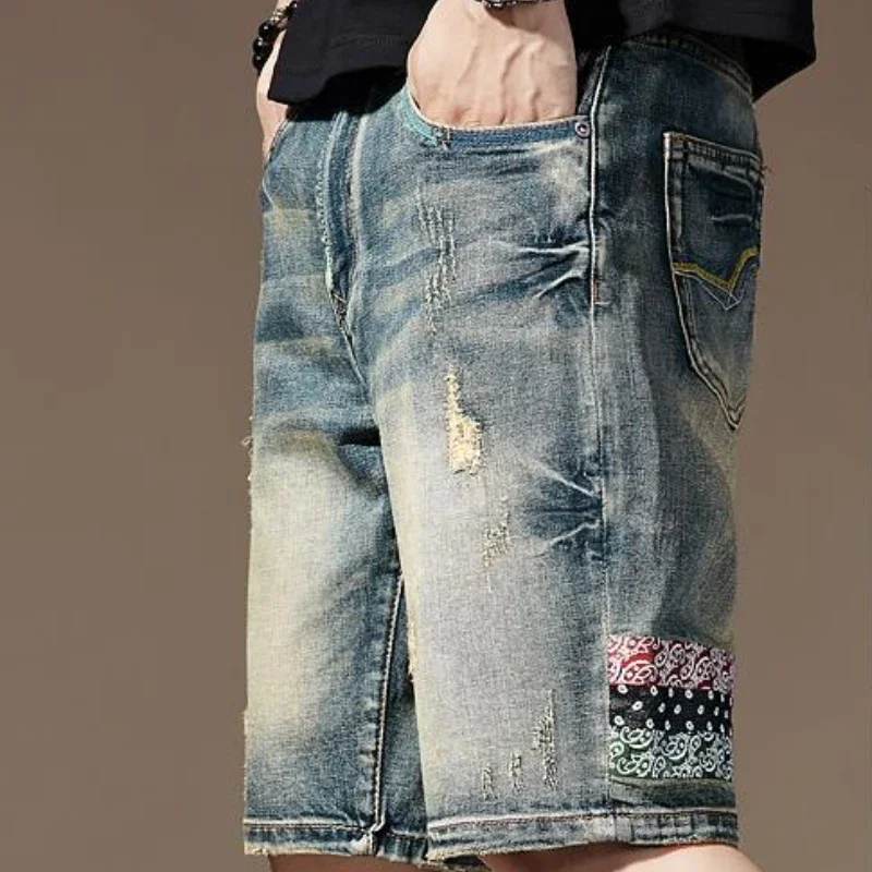 Long Wide Baggy Ripped Short Jeans Pants for Men Half Bermuda Loose with Pockets Graphic Man Denim Shorts Designer Xxxl Vintage
Long Wide Baggy Ripped Short Jeans Pants for Men Half Bermuda Loose with Pockets Graphic Man Denim Shorts Designer Xxxl Vintage