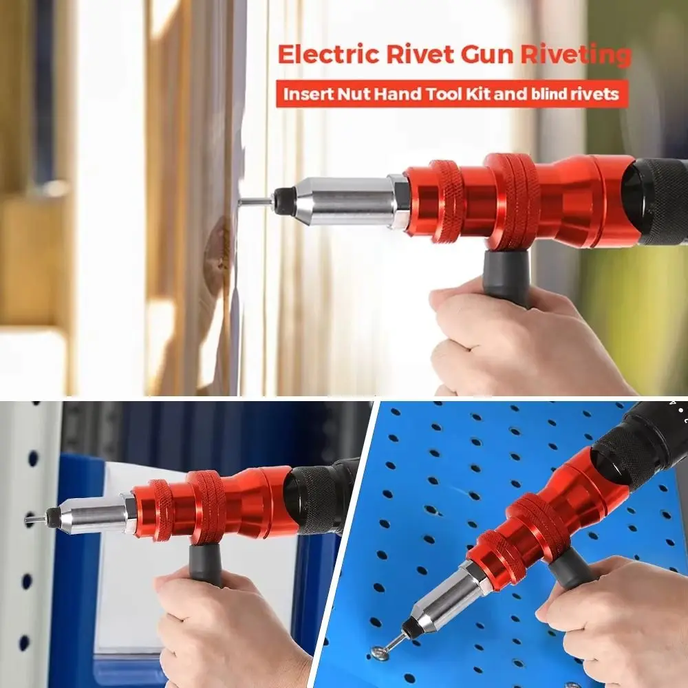 2.4mm-4.8mm Electric Rivet Aluminum Alloy Removable Plastic Handle Rivet Adapter Multi-function Quick Install Cordless Rivet
2.4mm-4.8mm Electric Rivet Aluminum Alloy Removable Plastic Handle Rivet Adapter Multi-function Quick Install Cordless Rivet