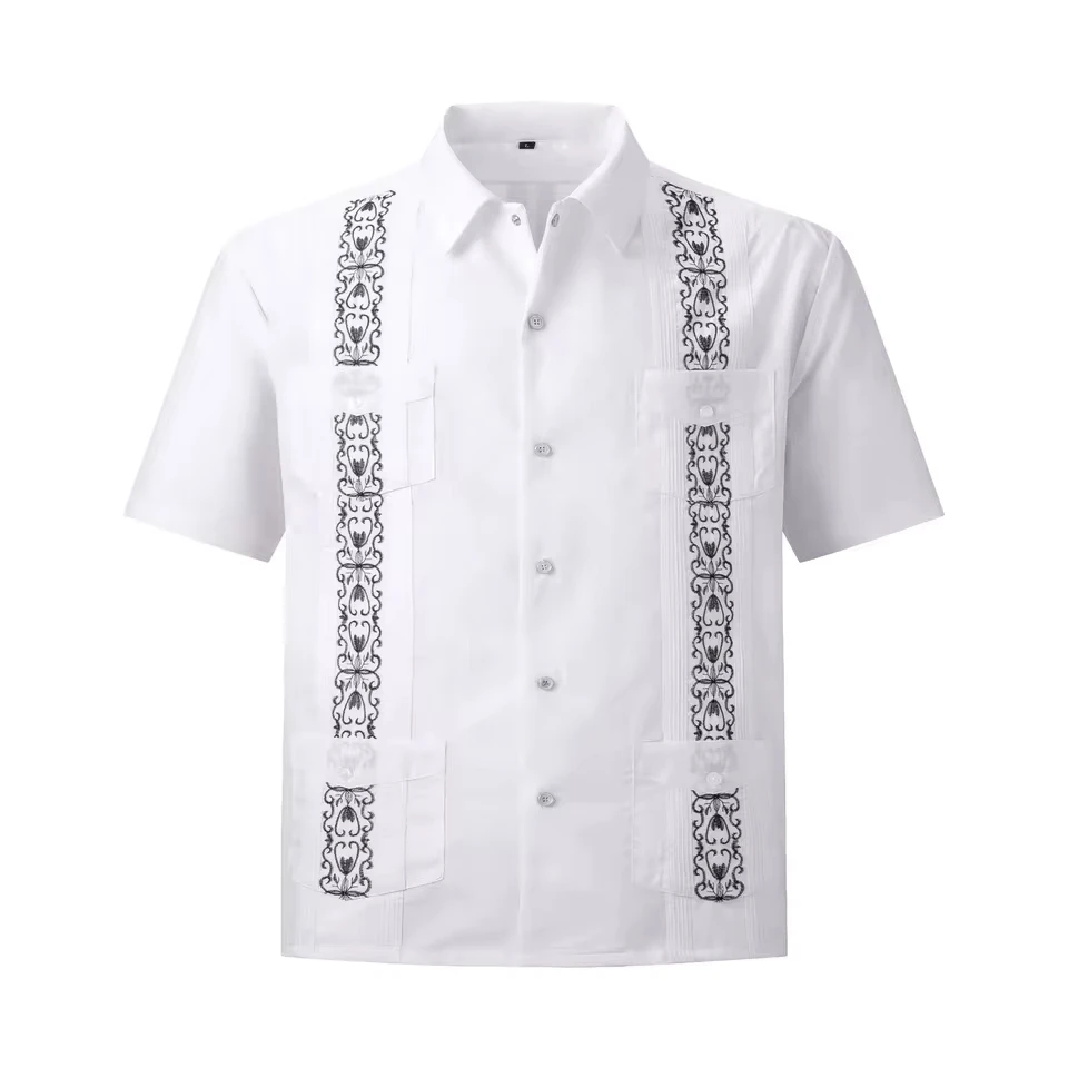 Men'S Shirts Guayabella Stretch Embroidered Shirt Men'S Short Sleeved Four Pocket Shirt Mens Tshirt Harajuku
Men'S Shirts Guayabella Stretch Embroidered Shirt Men'S Short Sleeved Four Pocket Shirt Mens Tshirt Harajuku